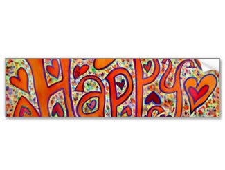 Happy Bumper Sticker