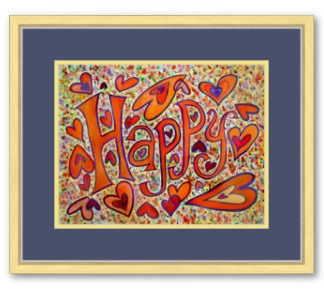 Happy Poster Art Framed Print