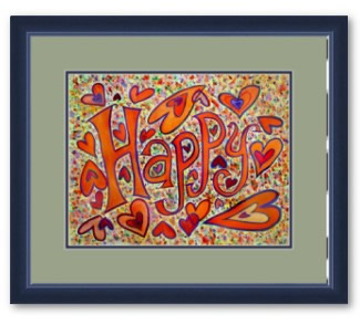 Happy Framed Art Poster Print