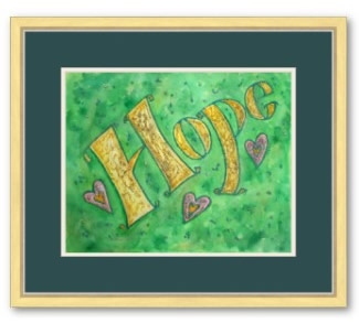 Hope Art Poster Print Framed
