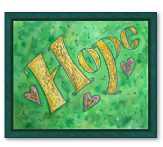 Hope Art Poster Print Framed