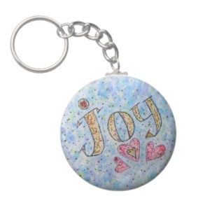 Joy Word Art Keychain