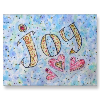 Joy WOrd Art Postcard
