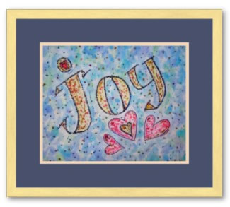 Joy Word Art Framed Print
