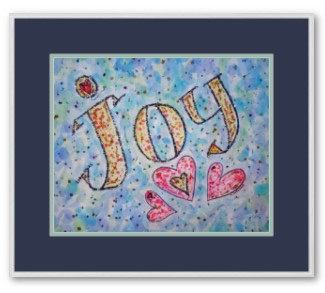 Joy Word Art Framed Poster Print