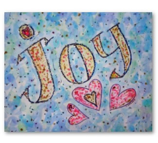 Joy WOrd Art Poster Print