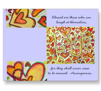 Laugh Postcard Quote Blessed Are Those Who Can Laugh