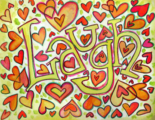 Inspirational Word Painting Laugh