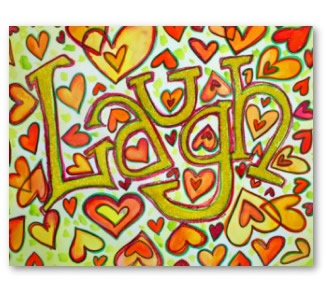 Laugh Art Poster Print with Glitter