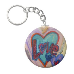 Love Family Hearts Key Chains