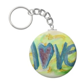Fresh Spring Love Word Art Key Chains