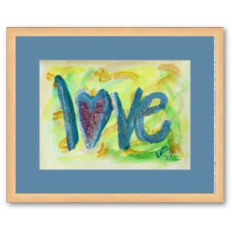 Fresh Spring Love Word Art Framed Poster Print Gold