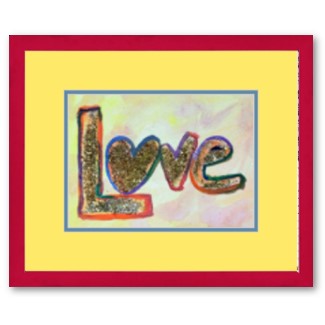 Love Golden Pastels Framed Art Poster Prints
