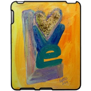 Spring Stack Glitter Art iPad Hard Fitted Case