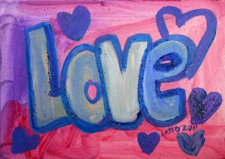 Love Sweet Candy Word Art Painting