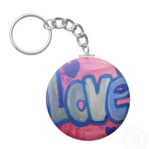 Love Sweet Candy Art Word Painting Keychain keychain