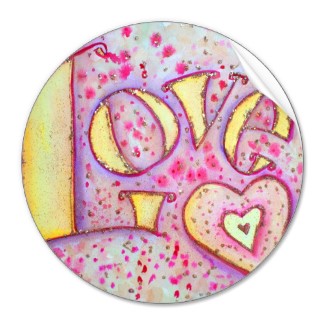 Love Stickers Word Art painting Sticker