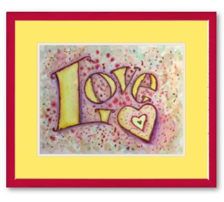 Love Word Painting Art Print Framed Poster