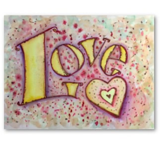 Love Art Word Painting Poster Print