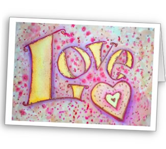 Love Inspirational Words Greeting or Note Cards