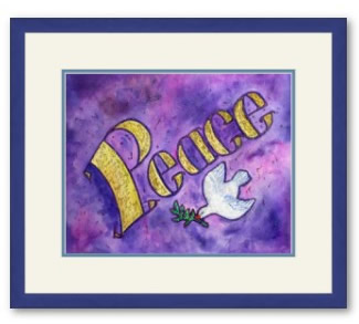 Peace Word Art Framed Print Poster