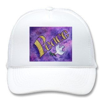 Peace Word Art Trucker Hat