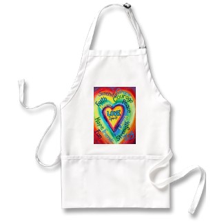 Rainbow Heart Spirit Words Apron